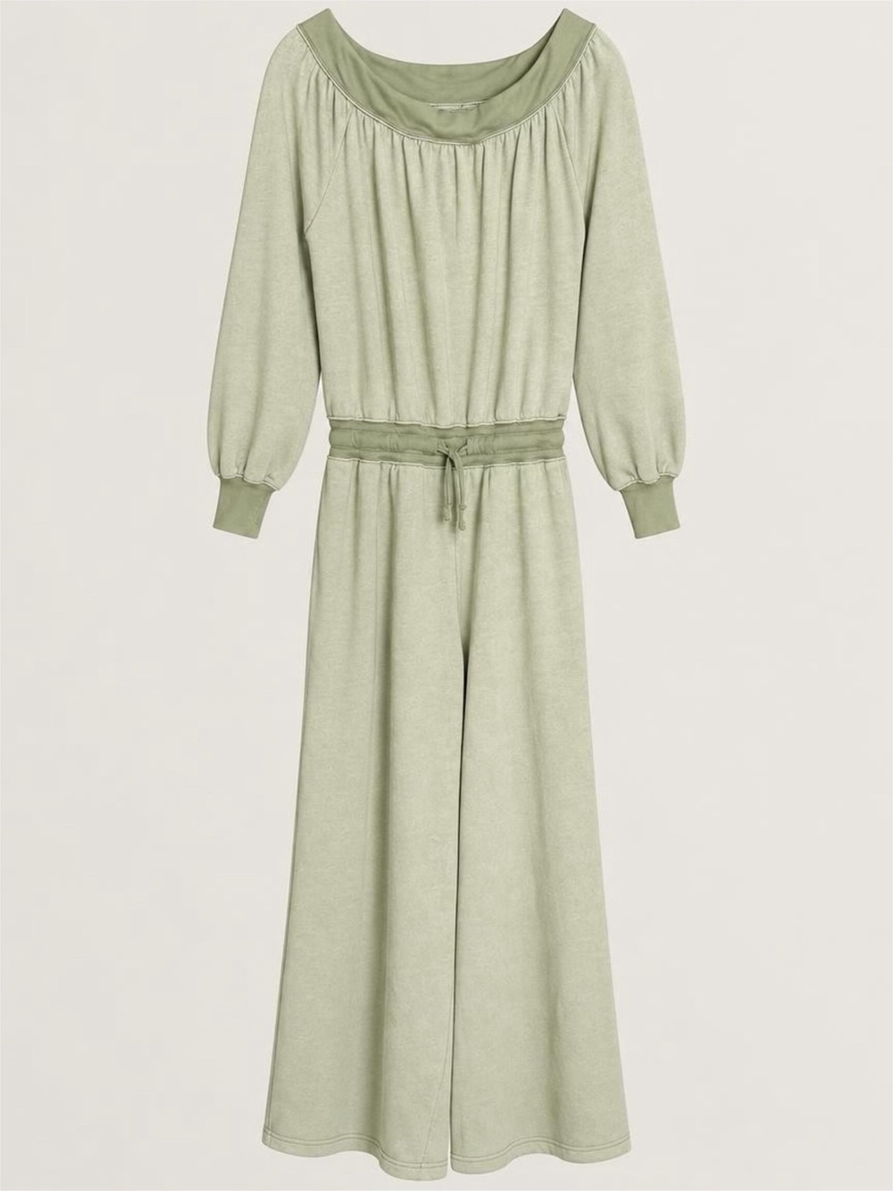 FP Movement One to Beat Onesie Jumpsuit XL Sage Green Wide Leg